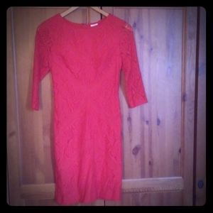 New! Red lace dress. Above the knee